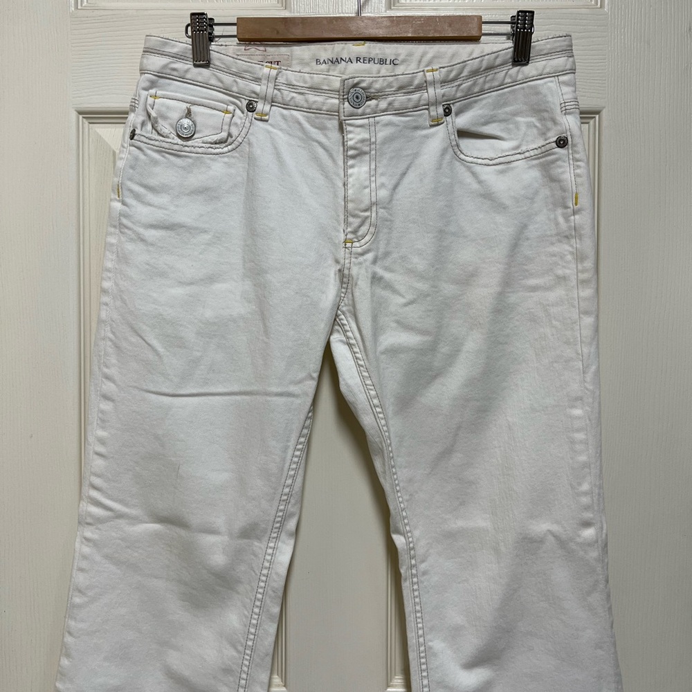 Banana Republic Boot Cut, Off White Jeans